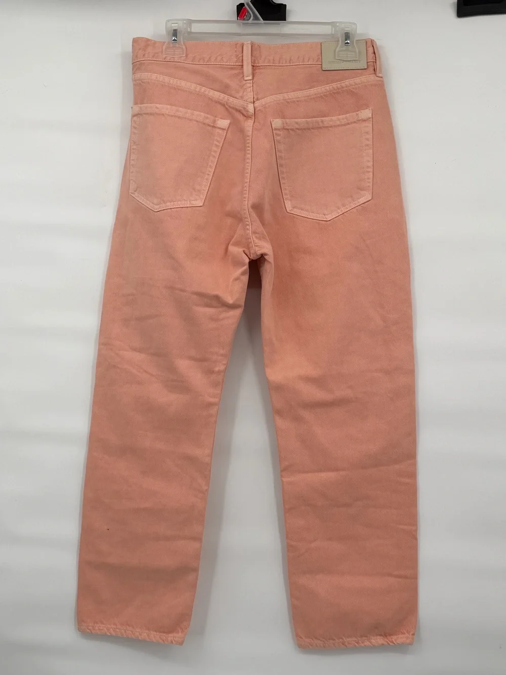 Citizens of humanity now Palma straight clean hem cropped peach color jeans